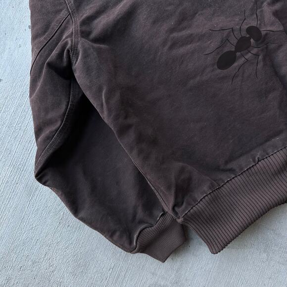 Vintage Y2K Carhartt J130 DKB brown hooded work wear jacket - Picture 8 of 9